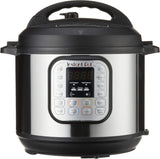 Instant Pot Duo Plus - 9-in-1 Pressure Cooker + Steel Pot + Glass Lid. Pressure cooking, slow cooking, rice, yogurt, steam, sauté and keep warm, steam, sous vide. 6 Quart / 5.7 L. Stainless Steel