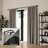 Umbra Twilight Double Curtain Rod Set - Wraparound design is ideal for blackout or room darkening panels, 48-88 inches (122-224 cm), Dark Bronze