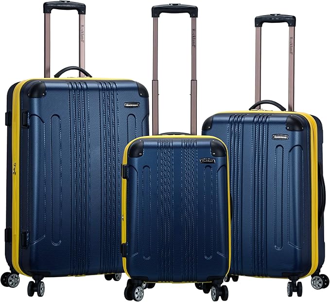 Rockland London Hardside Luggage 3 Piece set (20" 24" and 28") Navy Main image