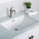 KRAUS Elavo KCU-251 23-inch Rectangular White Porcelain Ceramic Vessel Sink with Overflow