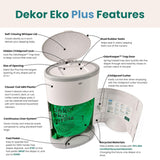 Diaper Dekor EKO Plus Diaper Pail | White