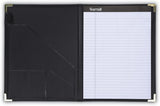 Samsill 70010 Classic Collection Business Padfolio/Executive Portfolio, Faux Leather & Brass Corners, Resume Document Organizer, 8.5 x 11 Writing Pad, Black