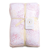 Burt's Bees Baby - Reversible Baby and Toddler Nursery Blanket, Organic Cotton Cover and Polyester Filling (Peach Flowers)