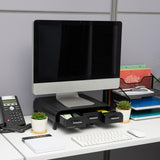 Mind Reader ' Perch' Pc Laptop IMac Monitor Stand And Desk Organizer, Black