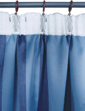 Linen Home StripeSolid Blackout Curtain Blue 160x235cm