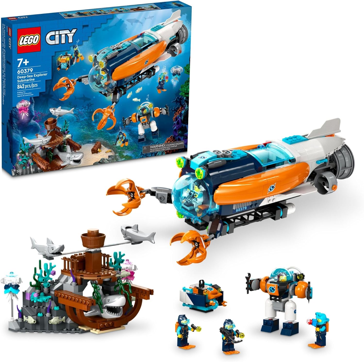 Lego City Deep-Sea Explorer Submarine 60379 Building Toy Set