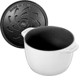 STAUB 11721602 Cast Iron Petite French Oven, 1.5-qt, Matte White