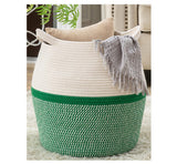 KAKAMAY Woven Baskets for Storage(17"x17"),Large Cotton Rope Basket