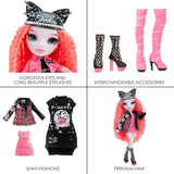 Rainbow Vision Shadow High Neon Shadow-Mara Pinkett (Neon Pink) Fashion Doll. 2 Designer Outfits to Mix & Match with Rock Band Accessories PLAYSET, Great Gift for Kids 6-12 Years Old & Collectors