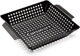 Cuisinart 11" x 11" Non-Stick Grill Wok, Perforated BBQ Grill Basket for Grilling Veggies, Meat & Stir-Fry, Outdoor Grilling Basket for Charcoal...