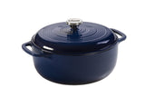 Lodge EC6D32 Enameled Cast Iron Dutch Oven, Indigo, 6 Quart