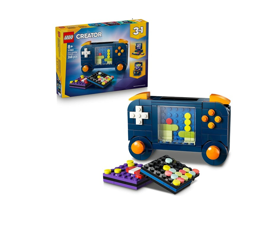LEGO Creator 3 in 1 Retro Gaming Console 31380 Building Toy, Gamer Room Decor, Building Set with 3 Build Options, Console, Computer or Arcade Machine, Gift for Kids Aged 8+ (268 Pieces)