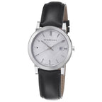 Burberry Mens BU9008 Large Check Black Leather Strap Watch