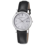 Burberry Mens BU9008 Large Check Black Leather Strap Watch