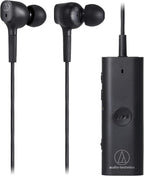 AudioTechnica ATHANC100BT QuietPoint Wireless InEar Active NoiseCancelling Headphones Black