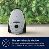 Electrolux PURE D8.2 ZFB91123 Bagged Canister Vacuum Cleaner 3.5L deposit capacity HEPA filter silent as low as 57dB made of 55% recycled materials comes with 4 accessories