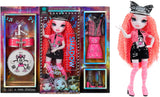 Rainbow Vision Shadow High Neon Shadow-Mara Pinkett (Neon Pink) Fashion Doll. 2 Designer Outfits to Mix & Match with Rock Band Accessories PLAYSET, Great Gift for Kids 6-12 Years Old & Collectors