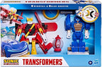 Transformers Collaborative Sonic the Hedgehog x Transformers Toys, Wingtail and Blue Booster Converting Action Figures, 8+