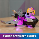 Paw Patrol: The Mighty Movie, Airplane Toy with Skye Mighty Pups Action Figure, Lights and Sounds