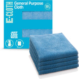 E-Cloth Microfiber Cloth, World's Leading Premium Microfiber Cleaning Cloth, Twice as Durable as Competition, 1 Year Guarantee, Ideal for Kitchen, Countertops, Sinks, and Bathrooms, Blue, 4 Pack