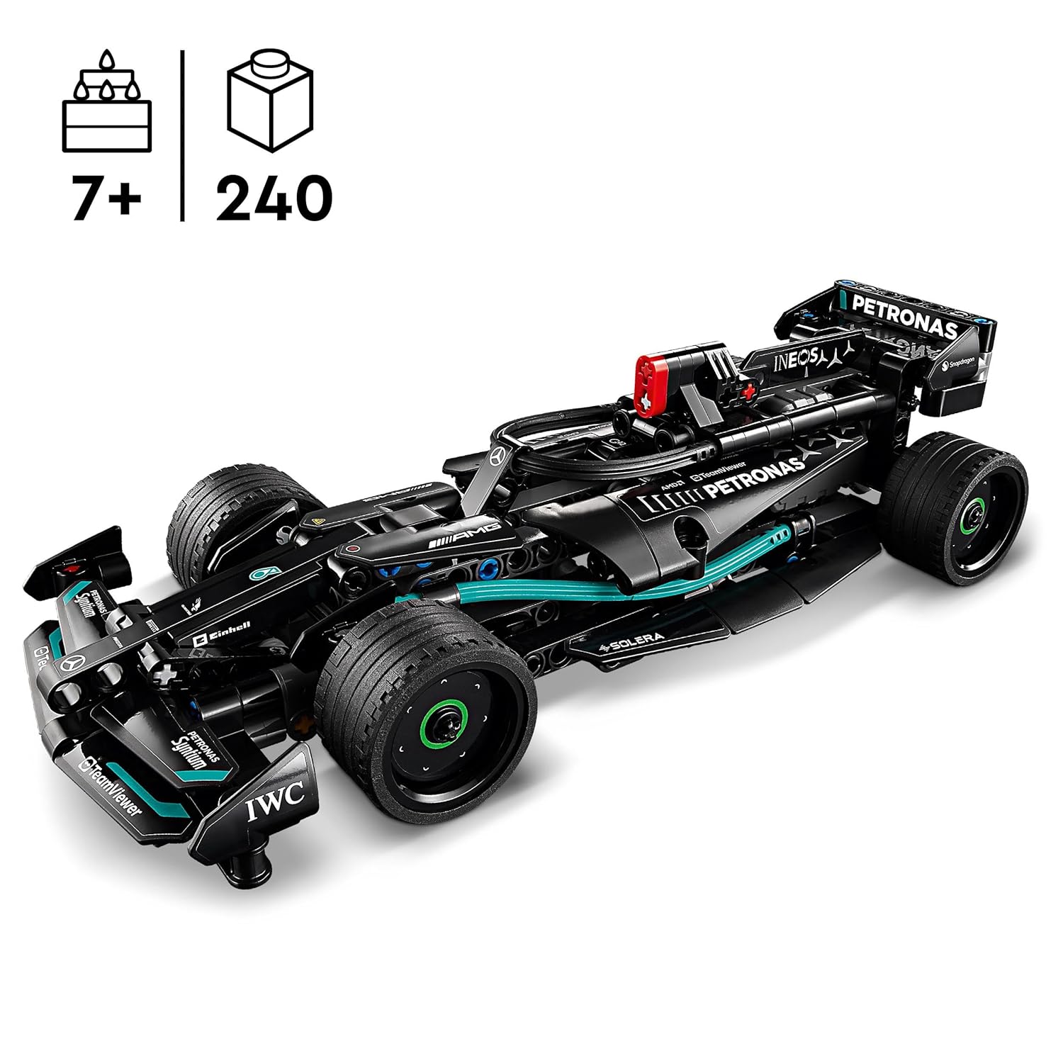LEGO Technic Mercedes AMG F1 W14 E Performance Pull Back Vehicle Building Kit for Kids 42165 240 Pcs