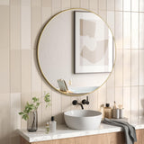 Umbra Hubba Round Circle Mirror, Brass Finish, 34-Inch, 1012715-104