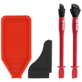 Sili The Complete Silicone Glue Kit - Wood Glue Up 4-Piece Kit – 2 Pack of Silicone Brushes, 1 Tray, 1 Comb – Woodworking, Arts, Crafts and White School...