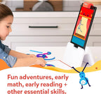 Osmo - Little Genius Starter Kit for Fire Tablet + Early Math Adventure - Valentine Toy/Gift - 6 Educational Games-Counting, Shapes & Phonics-STEM Gifts-Ages 3 4 5
