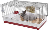 MidWest Homes for Pets 158 Wabbitat Deluxe Rabbit Home, Rabbit Cage, 39.5 L x 23.75 W x 19.75 H Inch, Maroon/White