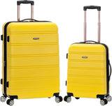Rockland Melbourne Hardside Luggage 2 Piece set (20" and 28") Yellow