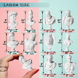 LAGOM HOUSE Greek Bust Statue and Sculptures Set of 10 PCS Greek Bust Statue Decor Roman Resin Mini Greek Mythology Figurine Greek God Statue Bust Small for Decor/Gifts/Drawing