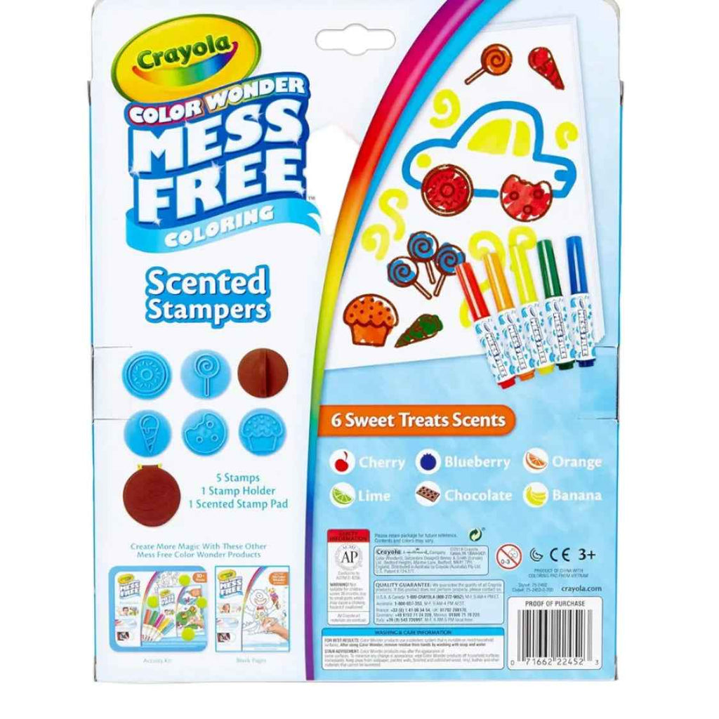 Crayola 752452 Color Wonder Mess Free Coloring Scented Stampers And Markers Set 12 Pieces