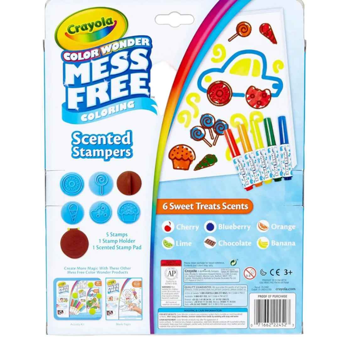 Crayola 752452 Color Wonder Mess Free Coloring Scented Stampers And Markers Set 12 Pieces