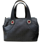 BVLGARI Logomania Canvas And Leather Mini Boston Handbag