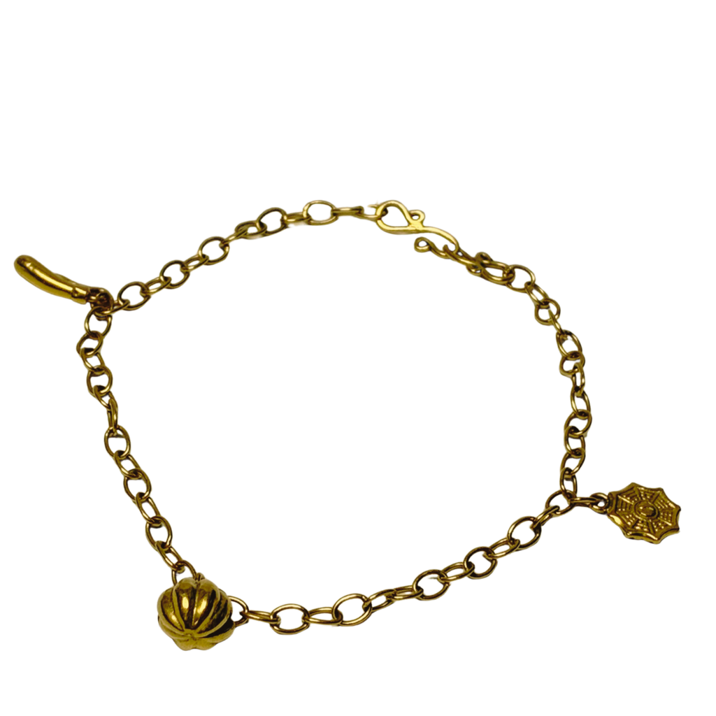 916 YG Chain Charm Bracelet 5.6GM