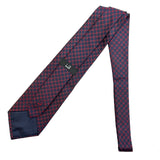 Dunhill Red With Blue Square Necktie