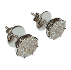 750WG  PieCut Diamond Stud Earrings 5.36GM