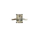 18KWG Emerald Cut Diamond Ring