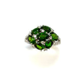 750WG Green Tourmaline & Diamond Ring