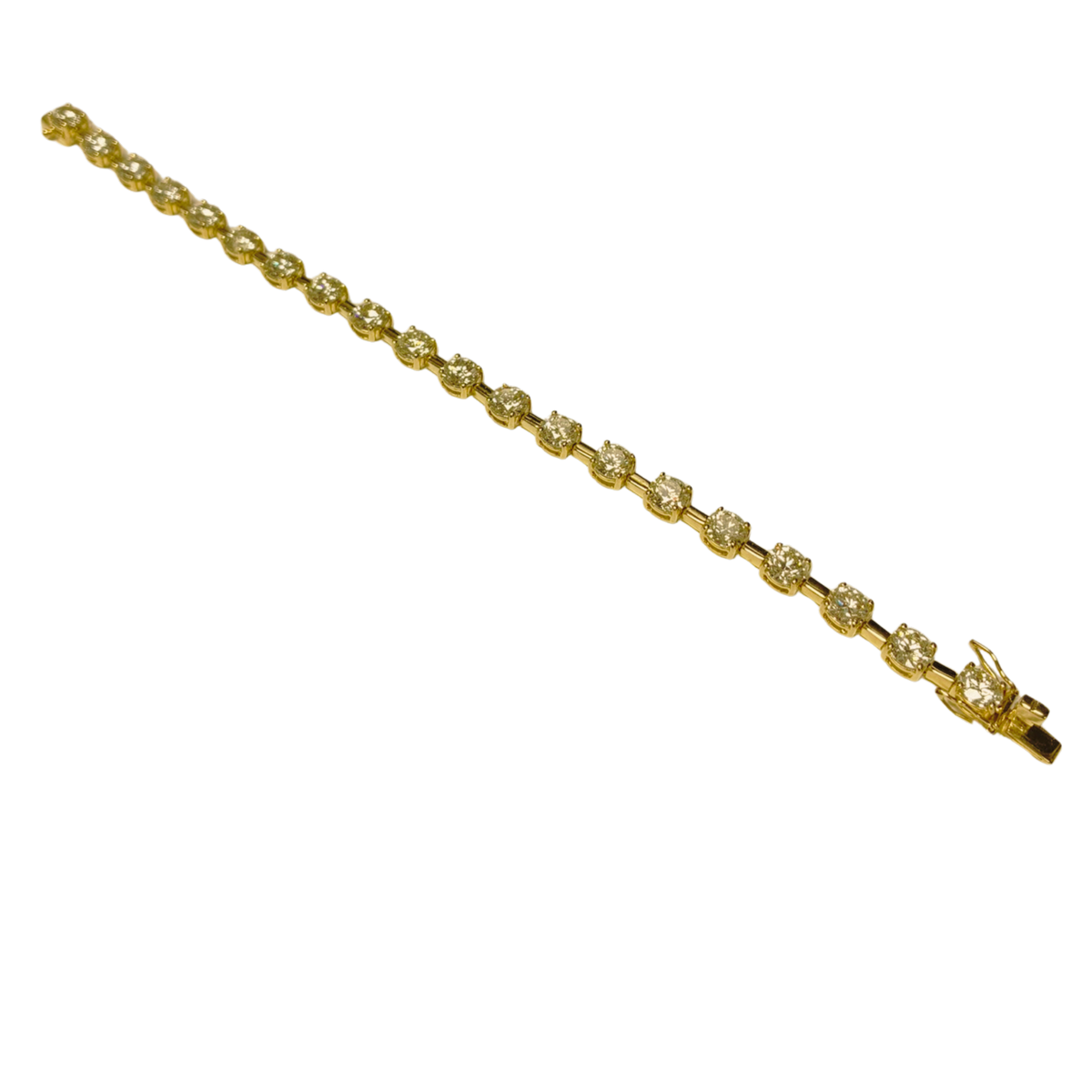 18KYG Brilliant Diamond Tennis Line Bracelet 12.3GM Main image