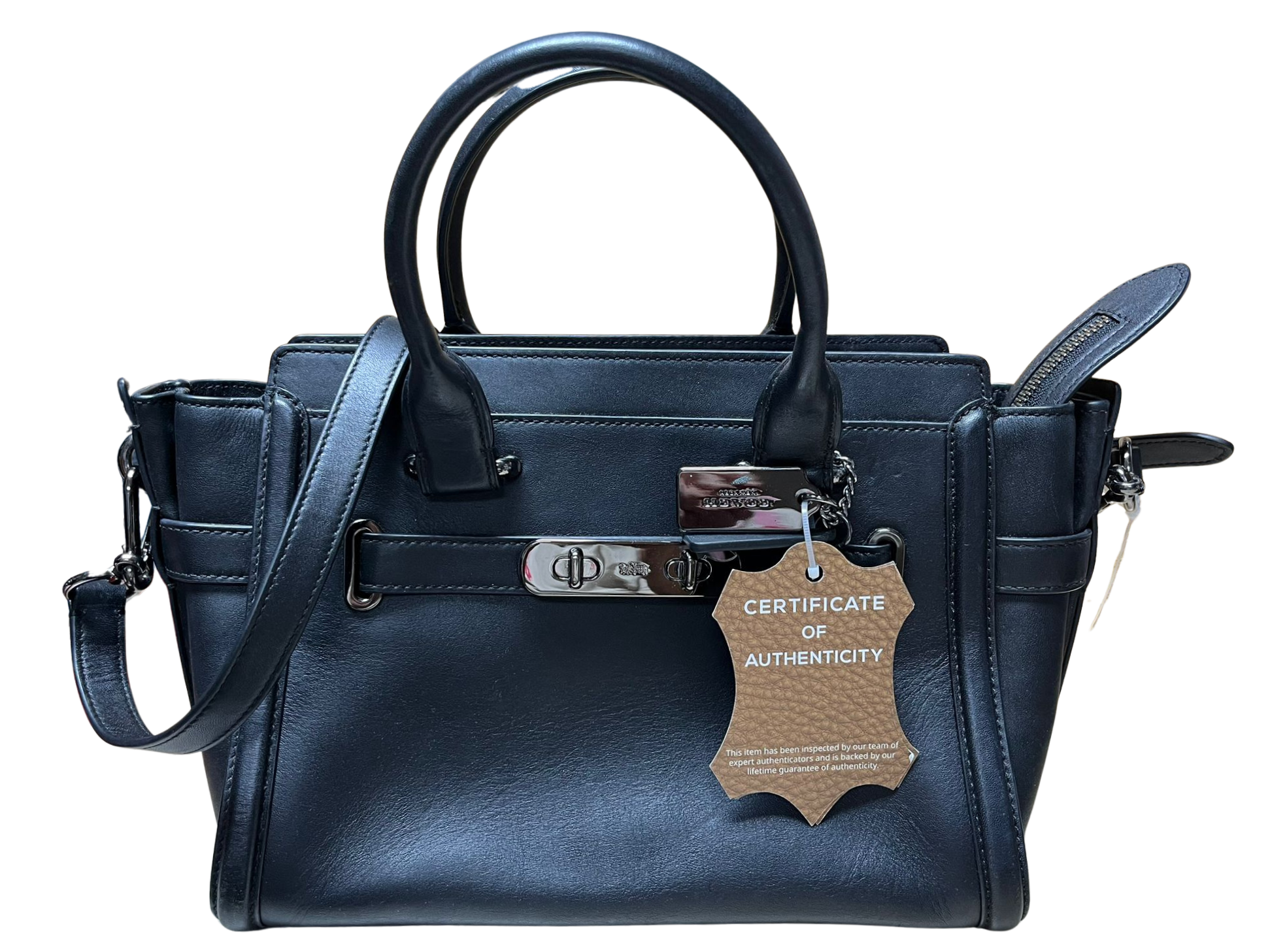 Coach Swagger 27 Black Leather Handbag Main image