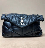 Saint Laurent Black Quilted Leather Small Loulou Puffer Shoulder Bag