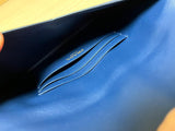 Prada 1MF175 Vitello Move Leather Envelope Wallet With Flap Bluette