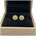 850 Yellow Gold Natural Diamond Earring