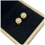 850 Yellow Gold Natural Diamond Earring