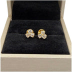 850 Yellow Gold Natural Diamond Earring