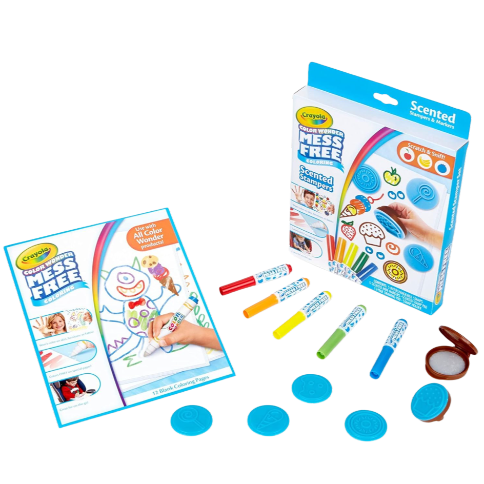 Crayola 752452 Color Wonder Mess Free Coloring Scented Stampers And Markers Set 12 Pieces Main image