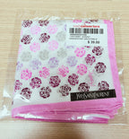 Vintage Yves Saint Laurent Rose Motif Handkerchief Pink