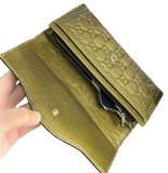 Gucci Olive Green Guccissima Leather Sukey Continental Wallet 282434