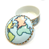 Tiffany & Co Vintage World Map Porcelain Trinket Box